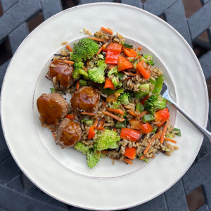 Teriyaki Turkey Meatball Power Bowl