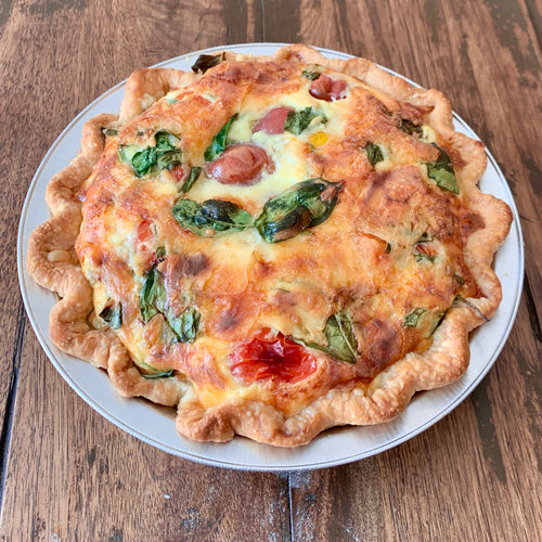 Spinach Tomato Basil Quiche