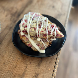 Raspberry White Chocolate Scones